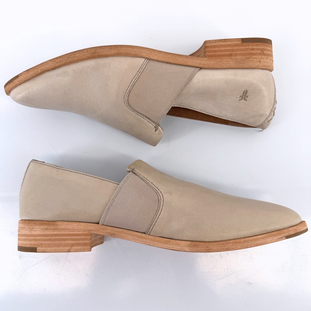 Frye Erica Gore Gray Leather Slip On Loafer Flat Menswear Shoes 7M 3470986